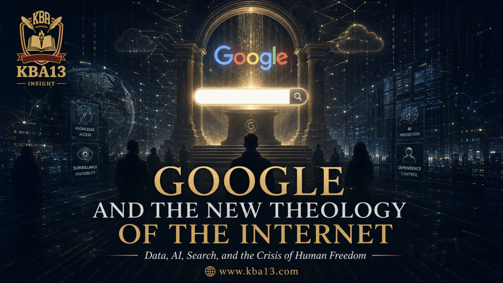 Cloud infrastructure and data centers symbolizing the hidden material power behind Google and the internet.
