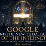 Cloud infrastructure and data centers symbolizing the hidden material power behind Google and the internet.