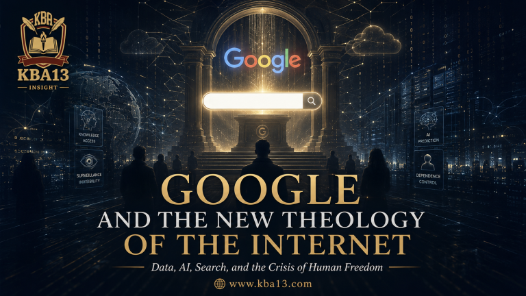 Cloud infrastructure and data centers symbolizing the hidden material power behind Google and the internet.