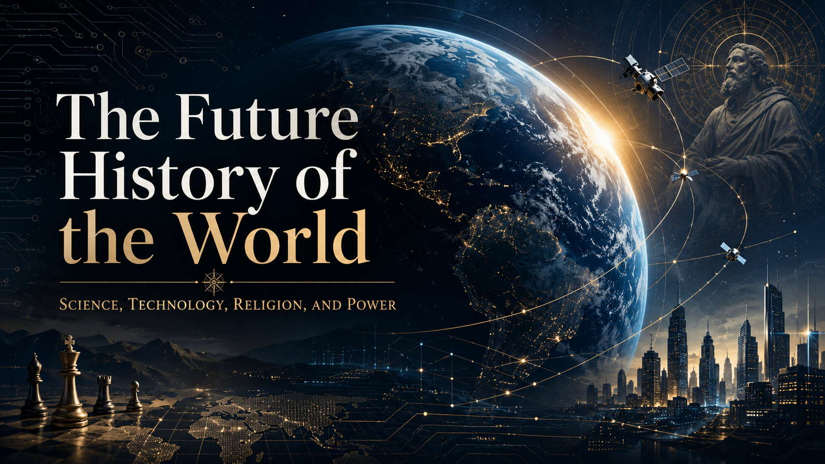 A cinematic reflection on the future history of the world, where science, technology, religion, energy, and power converge to shape the next architecture of global civilization.