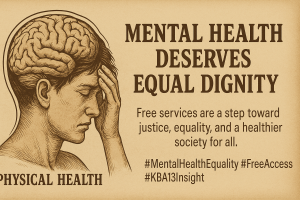 Mental health is health. Free psychological services are not a luxury but a human right—ensuring dignity, equality, and well-being for all.