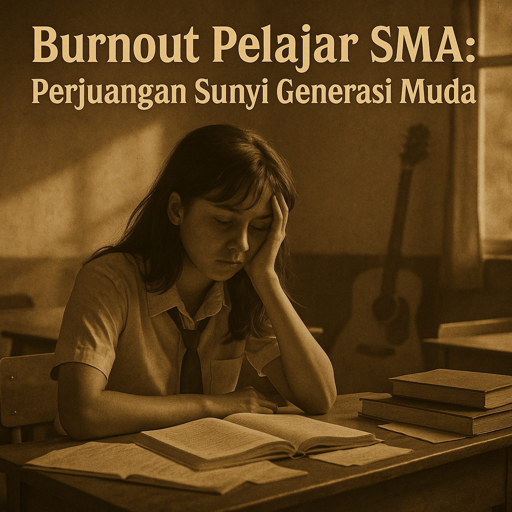 Seorang siswi SMA terjebak dalam kelelahan akademik. Burnout bukan sekadar lelah, tapi perjuangan sunyi generasi muda yang hampir kehilangan mimpi di balik tumpukan buku.
