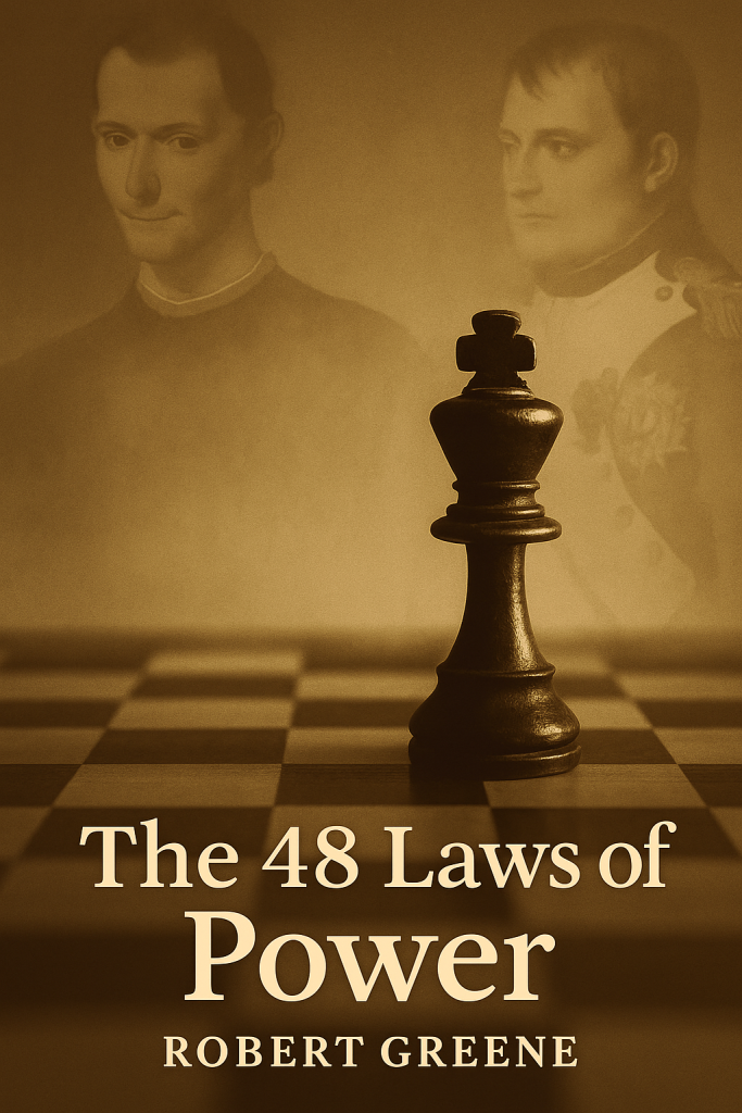 Strategy, survival, and timeless power – Robert Greene’s The 48 Laws of Power distilled in sepia tones.