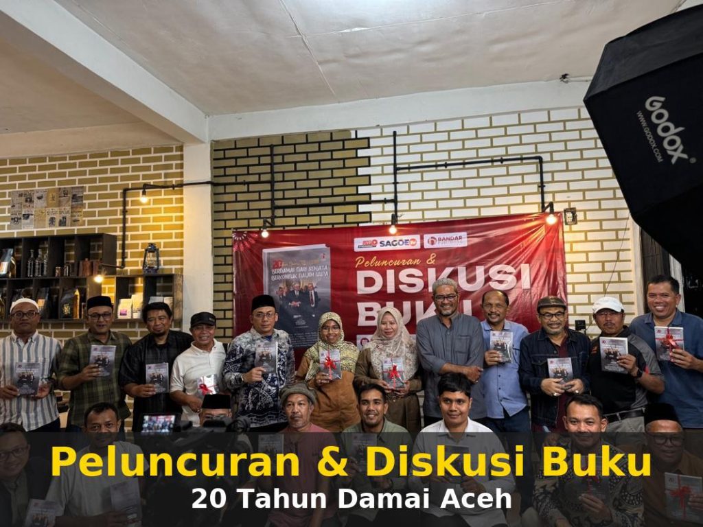 Peluncuran dan diskusi buku 20 Tahun Damai Aceh bersama penulis dan akademisi di Banda Aceh, Agustus 2025