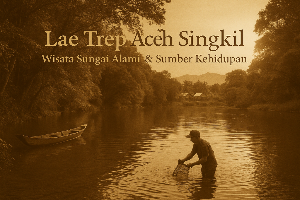 Sungai alami dengan air jernih kehitaman, dikelilingi hutan rindang, perahu nelayan, dan suasana kampung yang damai. Bagi warga Singkil, Lae Trep bukan hanya destinasi wisata, melainkan juga sumber kehidupan dan bagian dari identitas mereka.