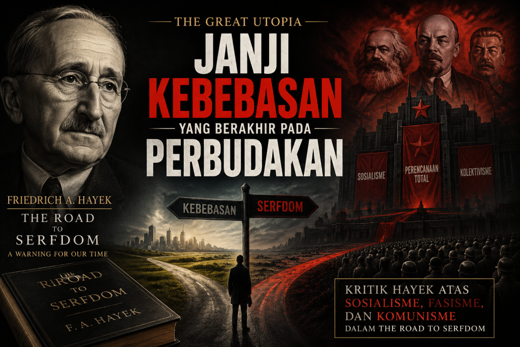 Friedrich A. Hayek, The Road to Serfdom, sosialisme, negara terencana, dan jalan menuju perbudakan politik
