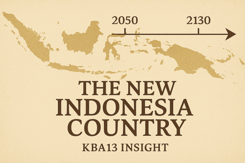 Grand Essay KBA13 Insight membuka skenario besar perjalanan Indonesia dari Return to Majapahit Era menuju risiko Balkanisasi (2025–2050), hingga lahirnya entitas baru: New Indonesia Country.