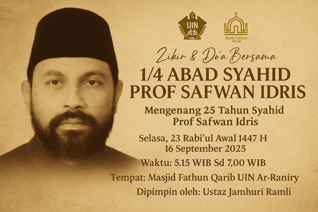 peringatan 1/4 abad syahid Prof Safwan Idris di Banda Aceh