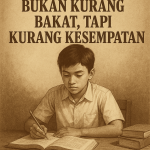 Bakat ada di mana-mana, tapi kesempatan nggak selalu datang. Jangan biarkan mimpi berhenti hanya karena uang. Dengan akses yang adil, semua bisa bersinar.