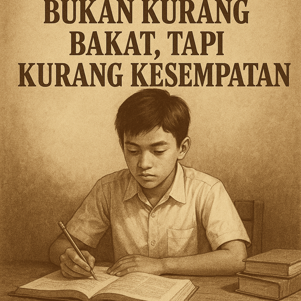 Bakat ada di mana-mana, tapi kesempatan nggak selalu datang. Jangan biarkan mimpi berhenti hanya karena uang. Dengan akses yang adil, semua bisa bersinar.