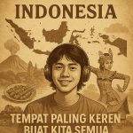 Indonesia adalah rumah paling keren: alamnya megah, budayanya kaya, kulinernya mendunia, dan generasi mudanya penuh kreativitas.