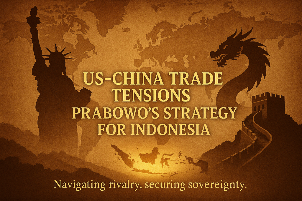 Indonesia stands at the crossroads of US–China trade tensions. Under Prabowo Subianto, sovereignty, balance, and strategy will define the nation’s path to 2045.