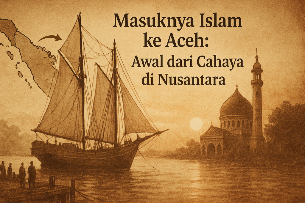 Dari pelabuhan Aceh, cahaya Islam pertama kali menyinari Nusantara — lahir damai, tumbuh dengan ilmu, dan hidup bersama budaya.