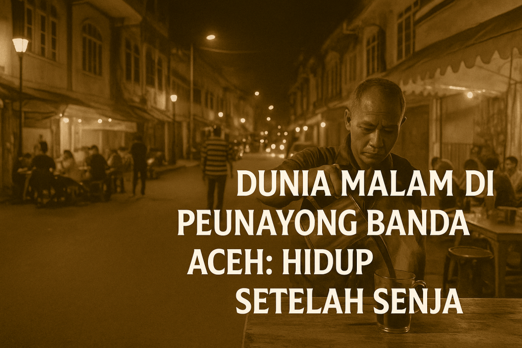 Peunayong di malam hari bukan sekadar tempat kuliner, tapi ruang hidup yang menyatu antara sejarah, budaya, dan kehangatan khas Banda Aceh setelah senja."
