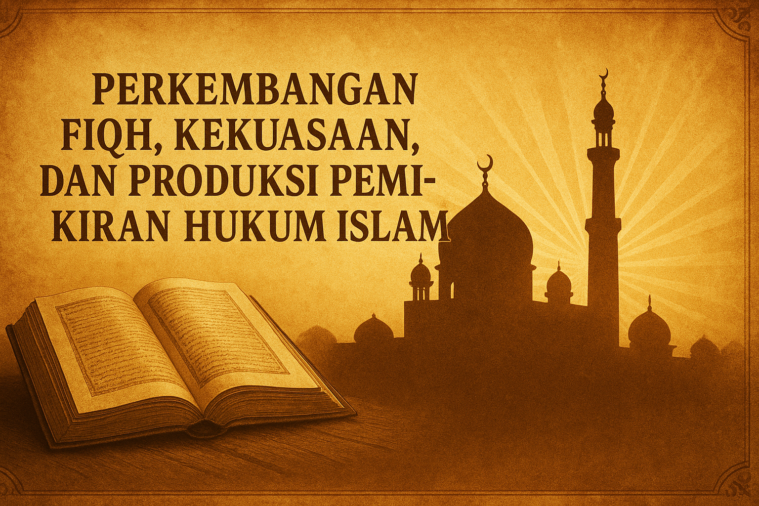Perkembangan Fiqh, Kekuasaan, dan Produksi Pemikiran Hukum Islam