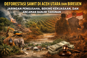 Deforestasi Sawit di Aceh Utara & Bireuen: Jaringan Kuasa dan Banjir