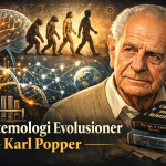 Karl Popper dan revolusi epistemologi: pengetahuan sebagai dugaan, adaptasi, dan proses tanpa akhir dalam memahami realitas.