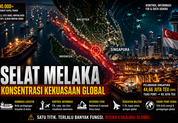 Selat Melaka: titik sempit dengan beban sistem global yang terkonsentrasi