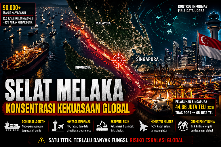 Selat Melaka: titik sempit dengan beban sistem global yang terkonsentrasi