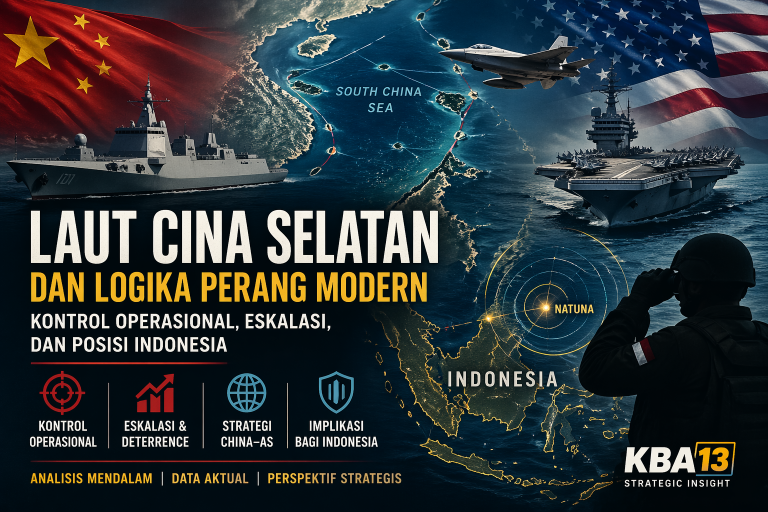 Laut Cina Selatan bukan sekadar sengketa wilayah, tetapi arena perebutan kontrol operasional antara kekuatan besar—di mana Indonesia, melalui Natuna, berada di titik tekan yang menentukan arah konflik kawasan.