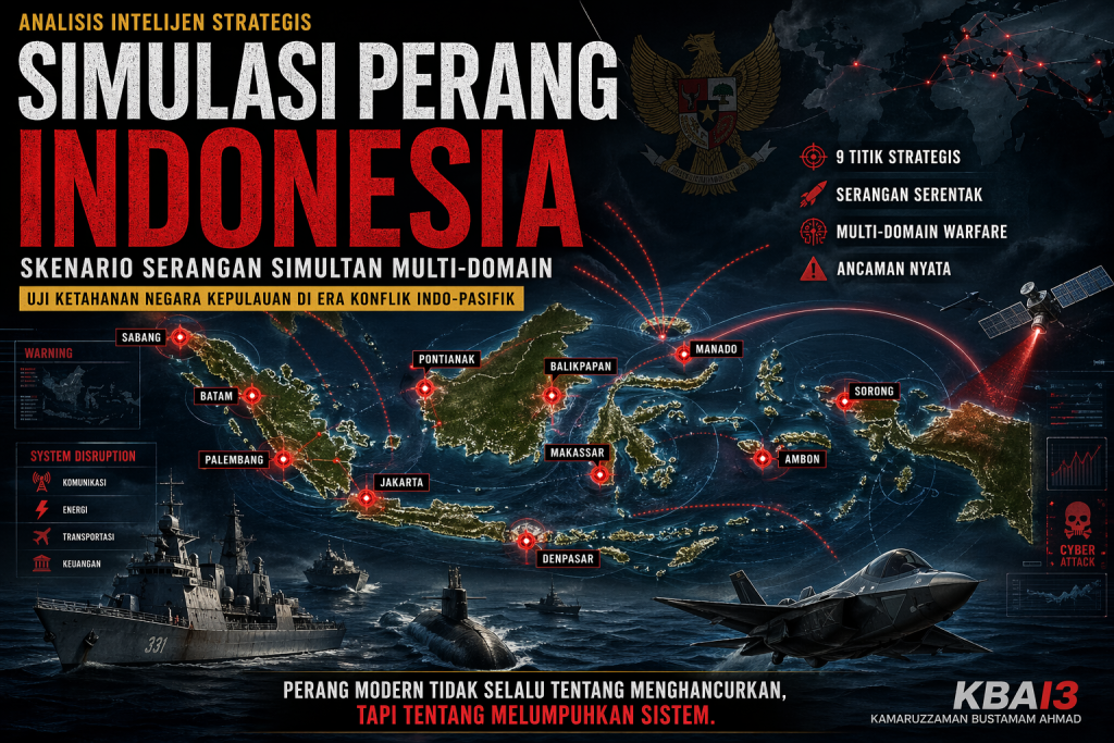 Simulasi Perang Indonesia: Analisis Intelijen Strategis Multi-Domain di Era Konflik Indo-Pasifik
