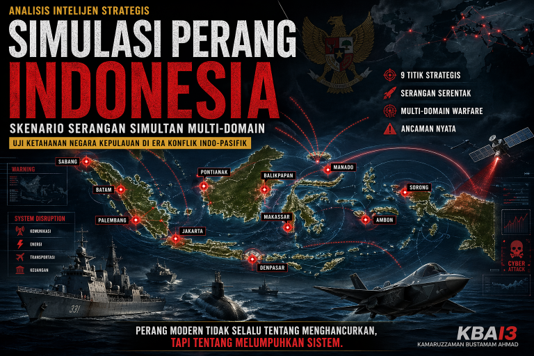 Simulasi Perang Indonesia: Analisis Intelijen Strategis Multi-Domain di Era Konflik Indo-Pasifik