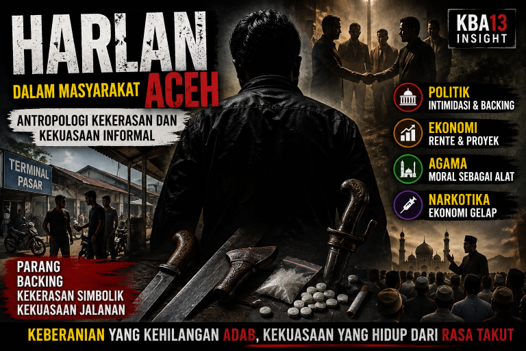 Harlan dalam masyarakat Aceh adalah cermin gelap ketika keberanian kehilangan adab, backing mengalahkan hukum, dan kekuasaan informal hidup dari rasa takut.