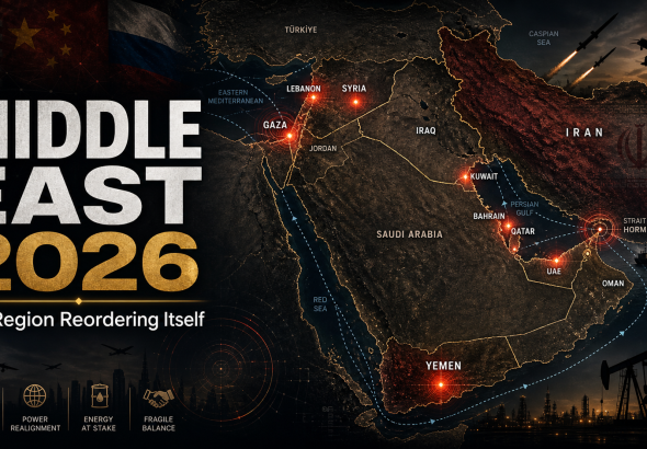 The geopolitical map of the Middle East in 2026 reveals a region reordering itself through war, energy disruption, great-power rivalry, the Gaza crisis, Iran’s pressure, Gulf instability, and the strategic contest over the Red Sea and the Strait of Hormuz.