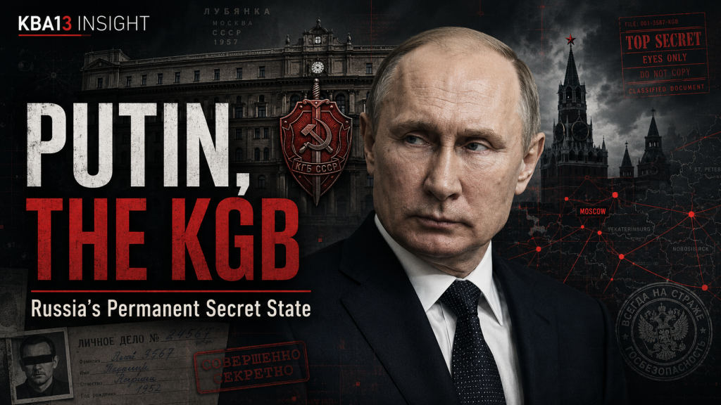 A strategic investigation into how Vladimir Putin transformed KGB culture into the operating system of Russia’s permanent secret state.