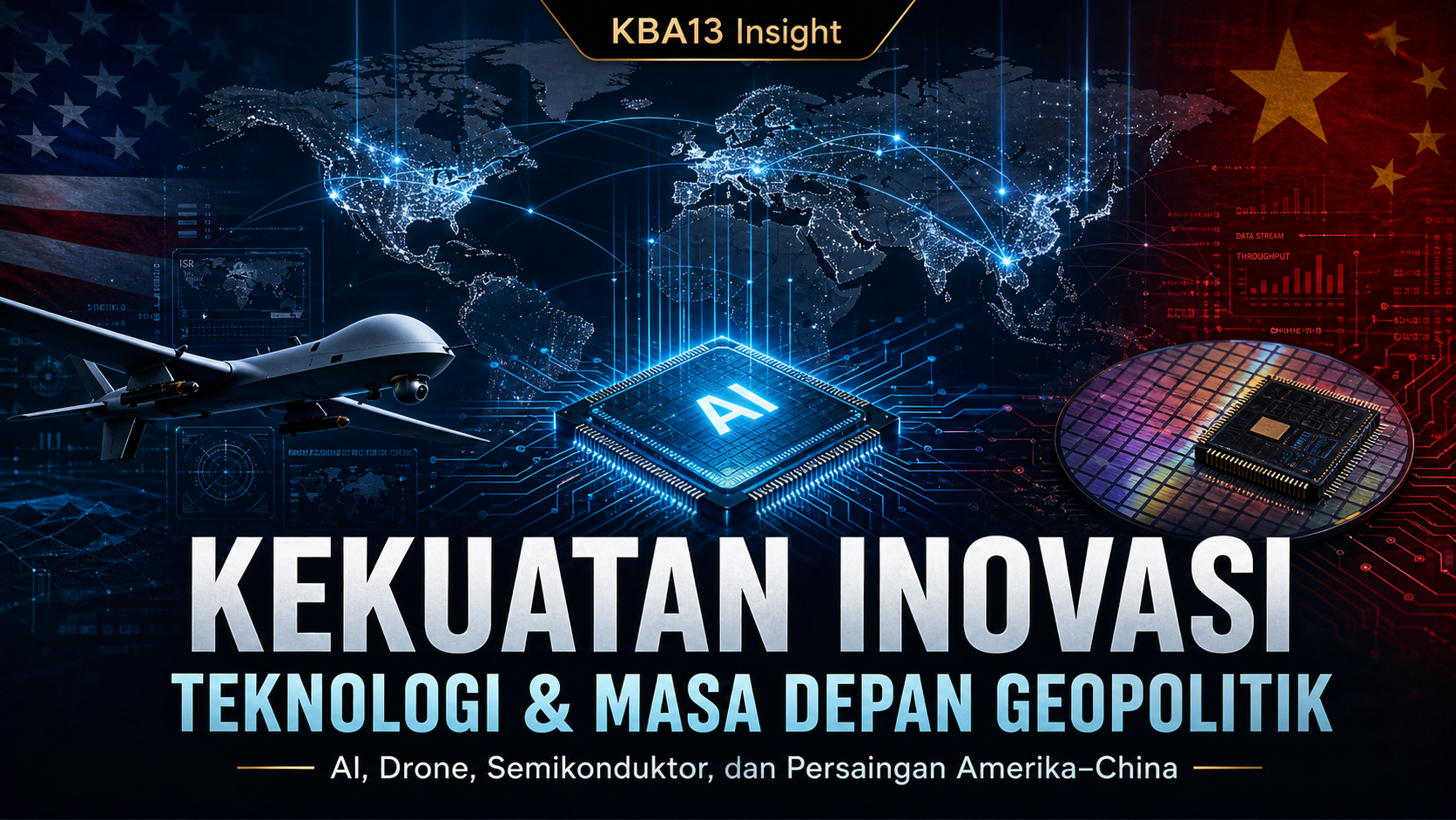 Di abad ke-21, kekuatan global tidak lagi hanya ditentukan oleh senjata dan sumber daya alam, tetapi oleh kemampuan berinovasi dalam AI, drone, semikonduktor, dan teknologi strategis yang membentuk masa depan geopolitik dunia.