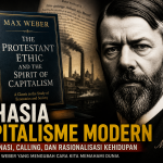 Kapitalisme tidak lahir dari pasar—Max Weber menunjukkan bahwa kecemasan teologis, disiplin hidup, dan konsep calling membentuk mesin tersembunyi di balik dunia modern.