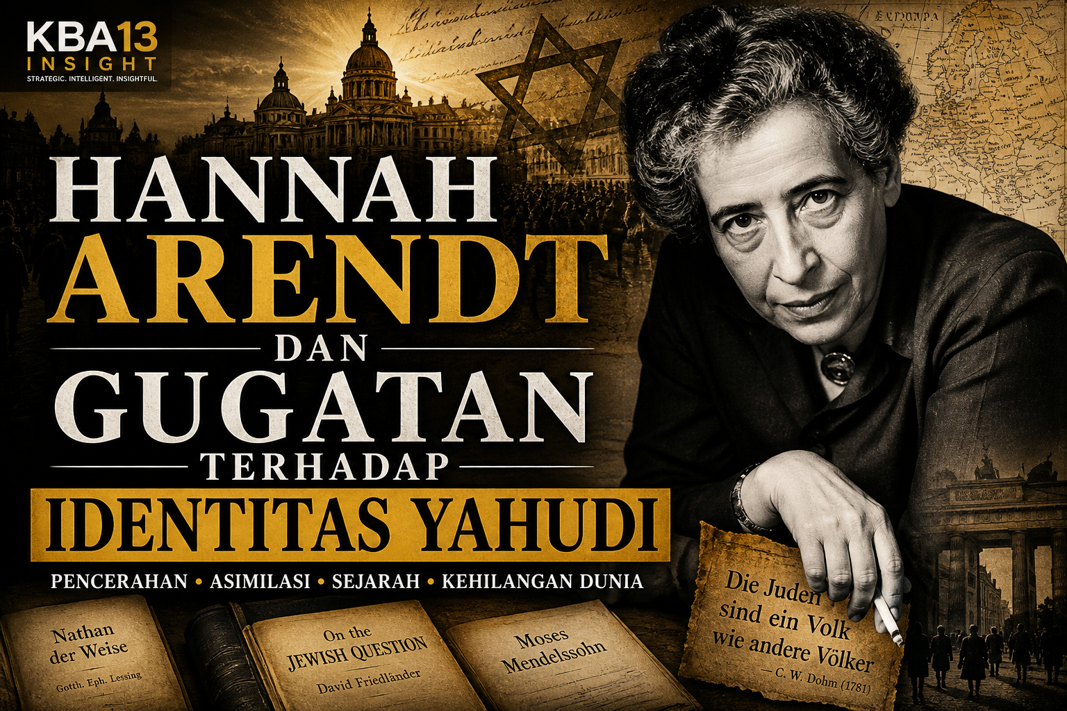 Hannah Arendt membaca tragedi modernitas: ketika Pencerahan menjanjikan emansipasi, tetapi manusia konkret justru kehilangan sejarah, identitas, dan dunia politiknya.