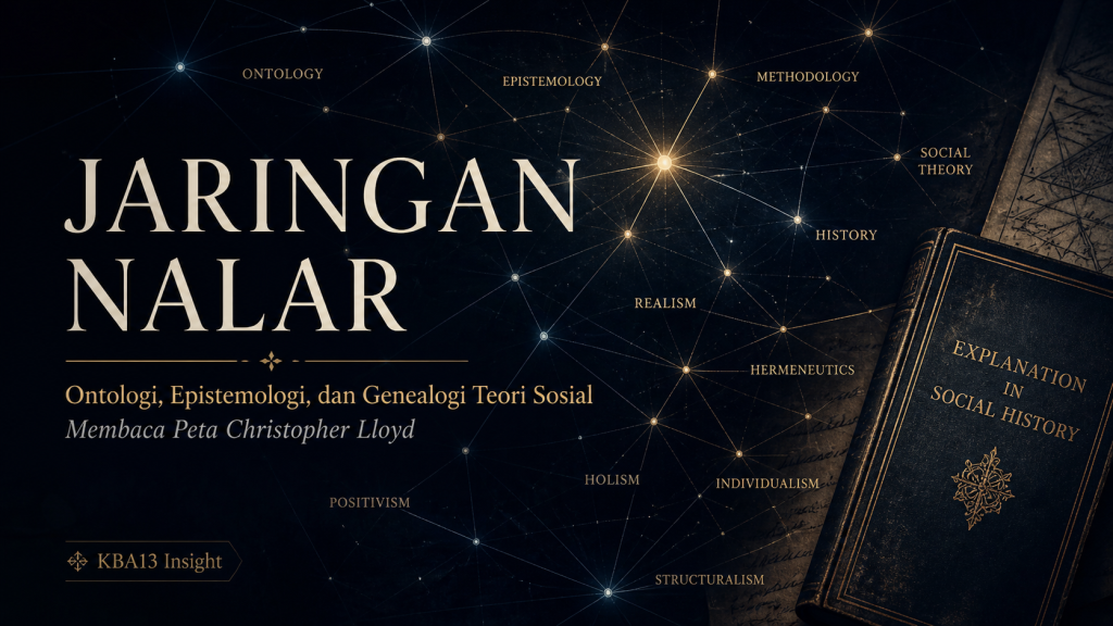 Jaringan Nalar: membaca Christopher Lloyd sebagai arsitek peta besar teori sosial, tempat ontologi, epistemologi, metodologi, dan sejarah sosial bertemu dalam satu medan intelektual yang kompleks.