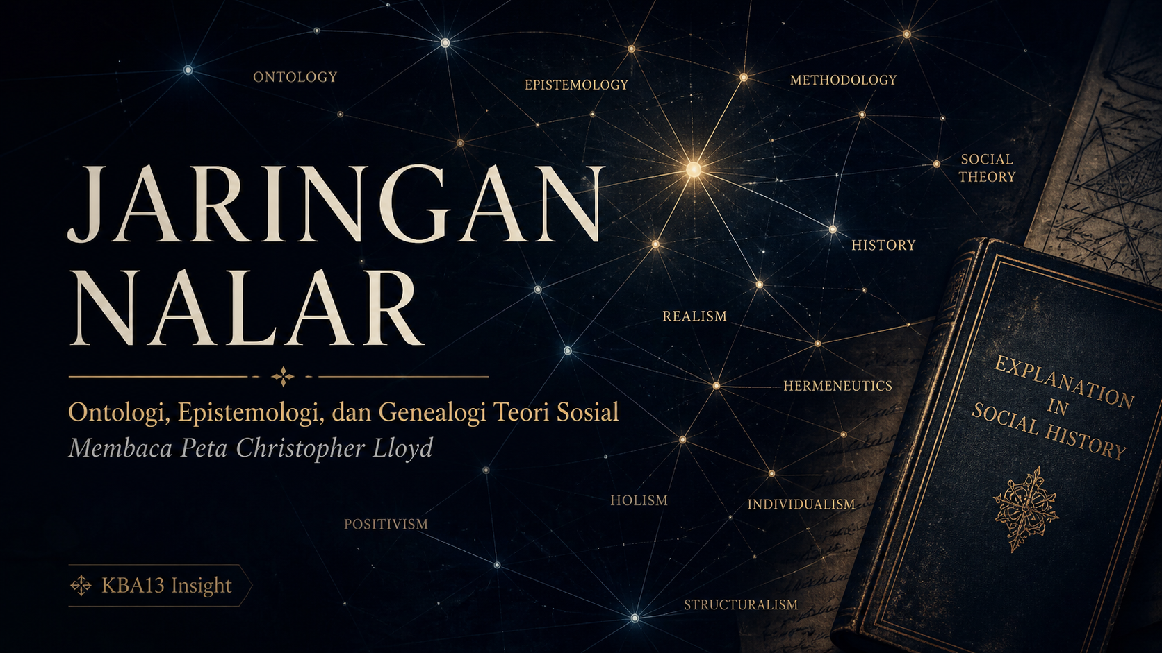 Jaringan Nalar: membaca Christopher Lloyd sebagai arsitek peta besar teori sosial, tempat ontologi, epistemologi, metodologi, dan sejarah sosial bertemu dalam satu medan intelektual yang kompleks.