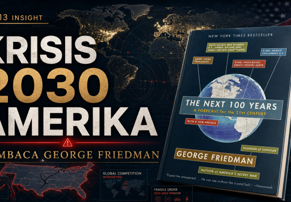 Krisis 2030 Amerika membaca George Friedman sebagai peta intelijen strategis tentang bagaimana demografi, tenaga kerja, imigrasi, energi, dan siklus kekuasaan dapat mengguncang fondasi imperium Amerika pada abad ke-21.