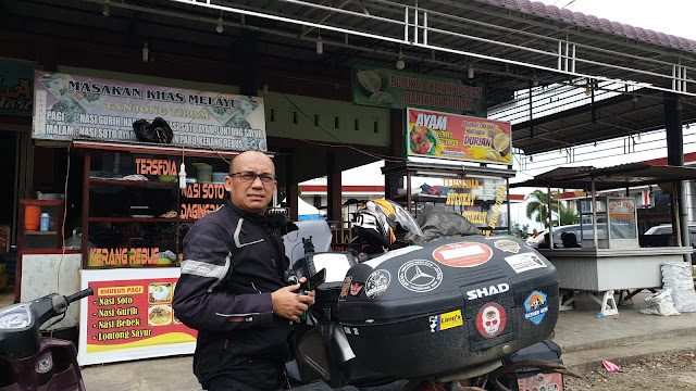 Motorcycle touring homecoming arrival in Banda Aceh