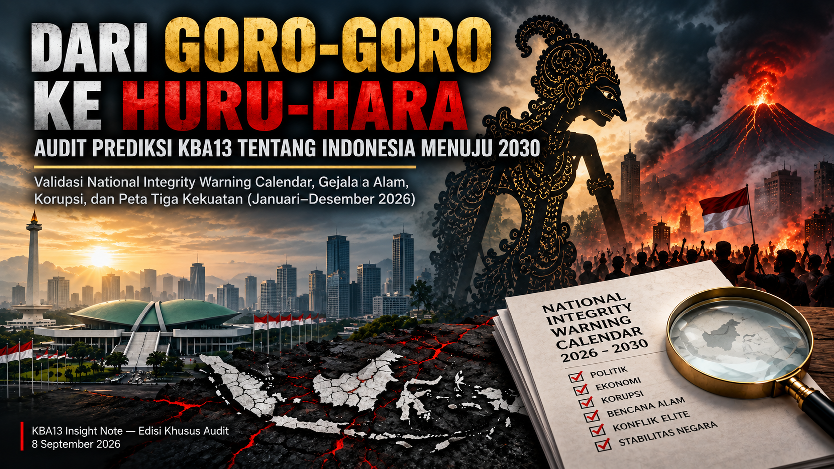 Dari Goro-Goro ke Huru-Hara: Audit Prediksi KBA13 tentang Indonesia Menuju 2030